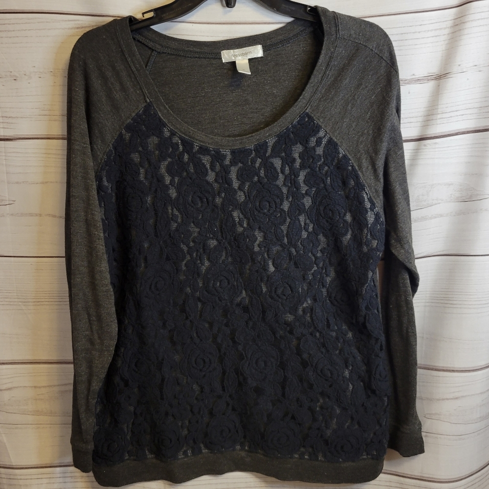 Dressbarn gray top